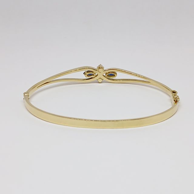 Esclava Oro Brillantes Zafiros