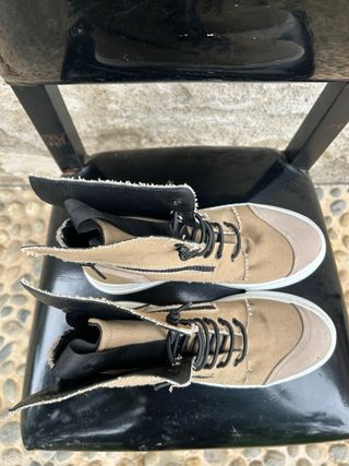 Sneaker Desert Boots Bruno Bordese beige canvas taglia 42 nuovo