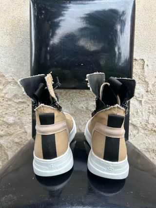 Sneaker Desert Boots Bruno Bordese beige canvas taglia 42 nuovo