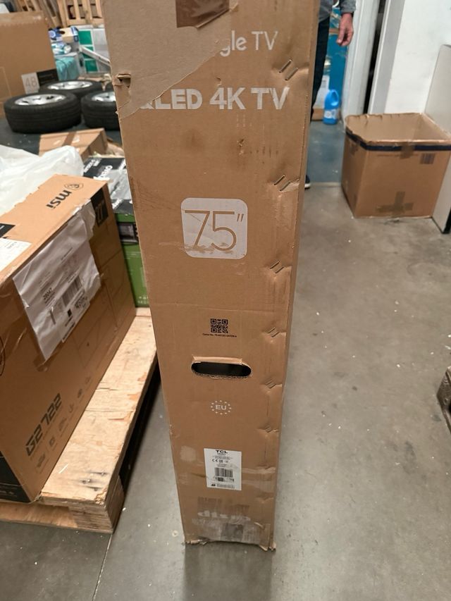 TV TCL 75" 4K QLED negra 75C641