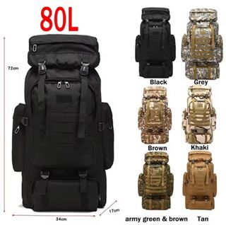 🇪🇸Mochila senderismo 80L militar 5 días Impermea