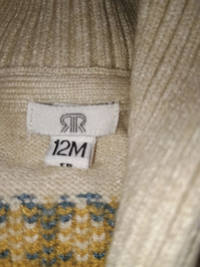 Maglione aperto con bottoni 12 mesi panna