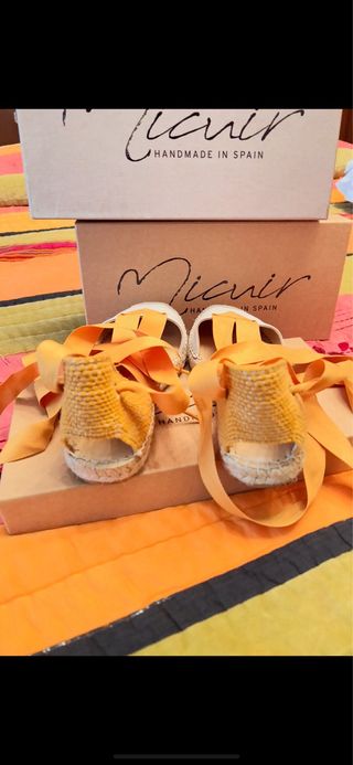 Sandalias esparto Micuir beige/mostaza