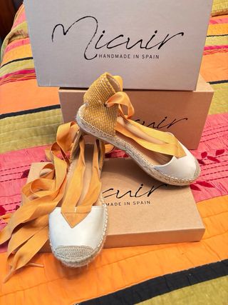 Sandalias esparto Micuir beige/mostaza