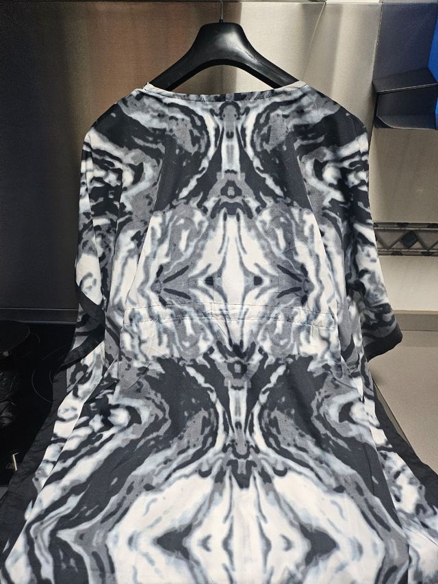 Kaftán largo gris y negro - Talla Única