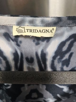 Kaftán largo gris y negro - Talla Única 