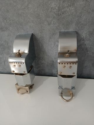 Coppia Lampade Parete Applique da Tavolo Acciaio