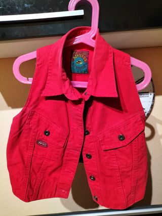 Chaleco vaquero rojo juvenil XS