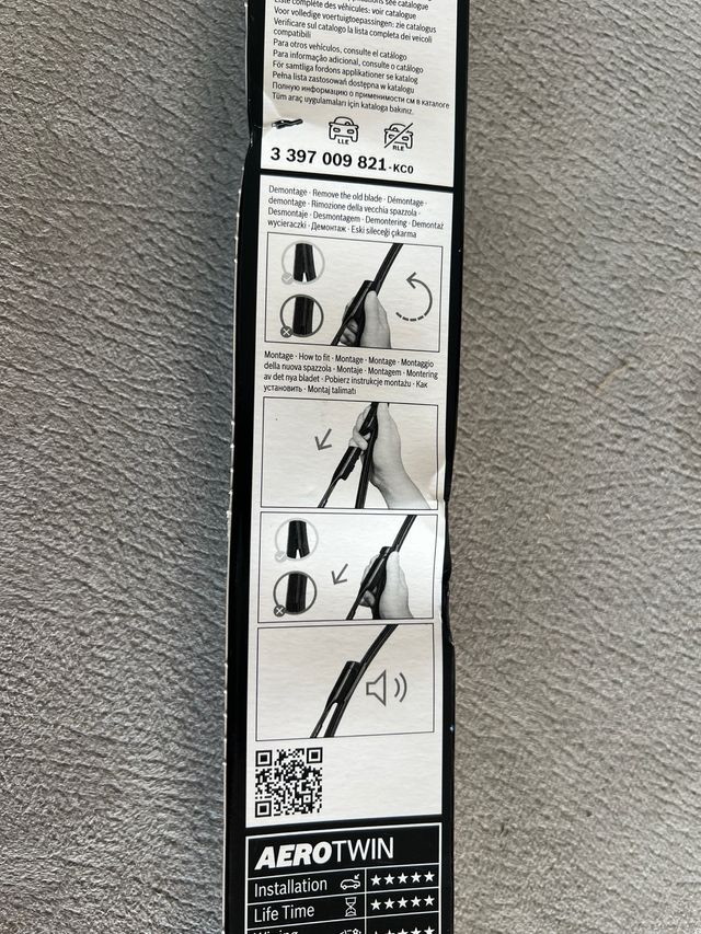 Limpiaparabrisas Bosch A821S Volkwagen