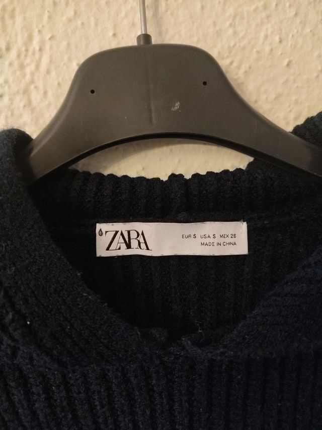 Jersey Zara rayas blanco-azul marino talla S