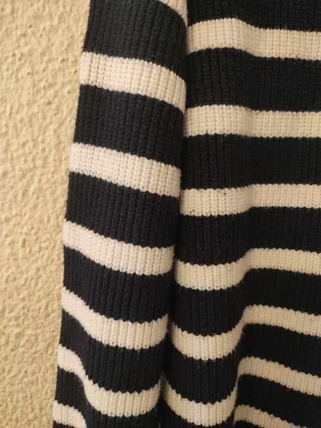 Jersey Zara rayas blanco-azul marino talla S