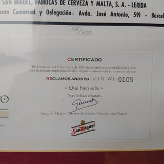 ANUNCIO PUBLICITARIO SAN MIGUEL