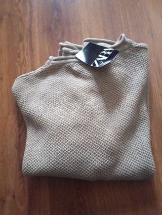 Jersey Zara beige hombre