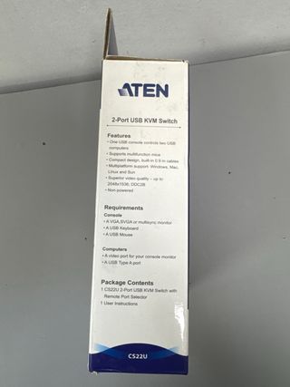 ATEN CS22U - Conmutador KVM USB 2 puertos