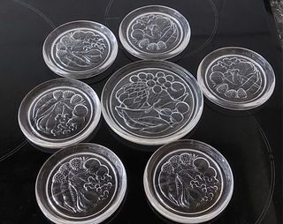 JUEGO 6 POSAVASOS + 1 POSABOTELLAS SIN ESTRENAR