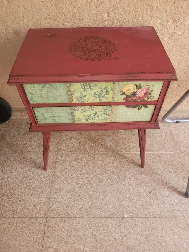 Mesita vintage 2 cajones