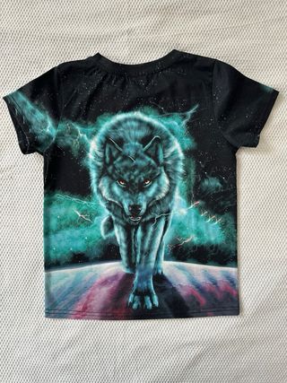 Magliette bimbo 3D lupo & lava