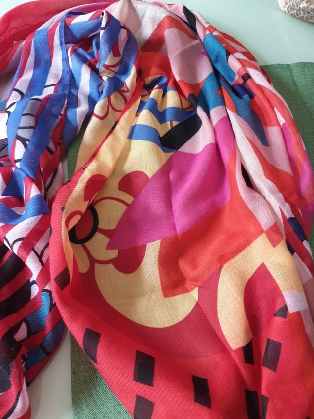 Foulard multicolor rosso