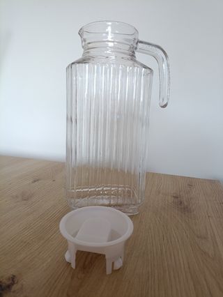 Jarra cristal vintage con tapa