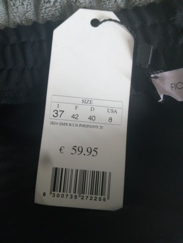 Pantaloni neri con elastico in vita tg 48