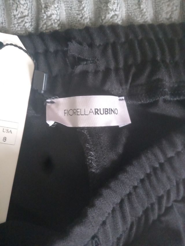 Pantaloni neri con elastico in vita tg 48