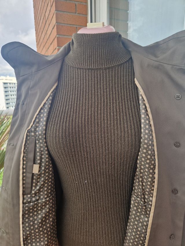 Gabardina Jones New York verde oliva