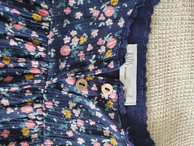 Vestido niña flores - Talla 7