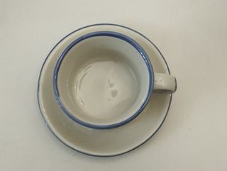 Juego café cerámico azul y blanco