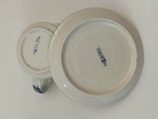 Juego café cerámico azul y blanco