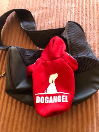 Bandolera transportín mascotas azul-gris