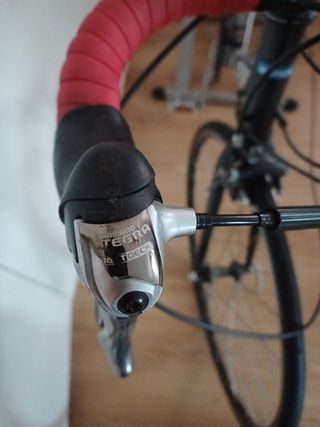 Bicicleta carretera y rodillo