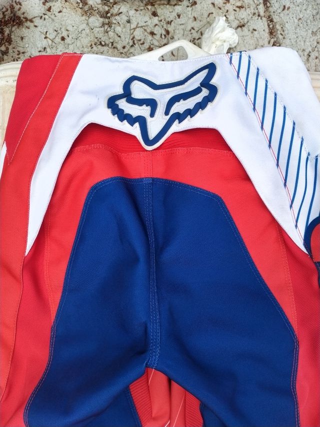 Pantalón Motocross Fox Rojo-Azul
