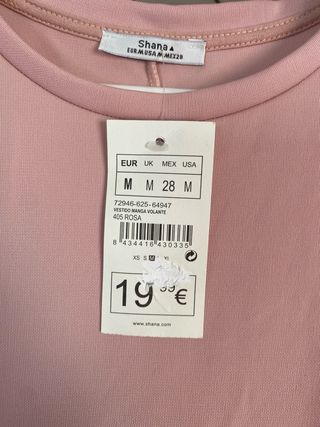 Vestido Stradivarius rosa talla M
