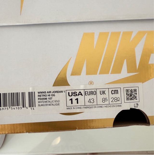 Jordan 1 High “Metallic Gold”