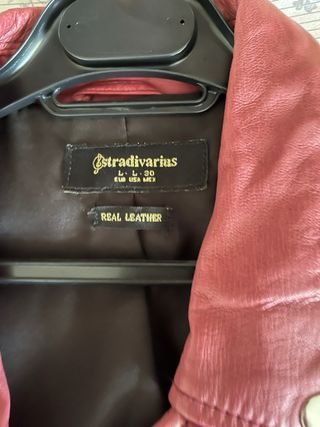 Cazadora strafivarius piel burdeos- Talla 5