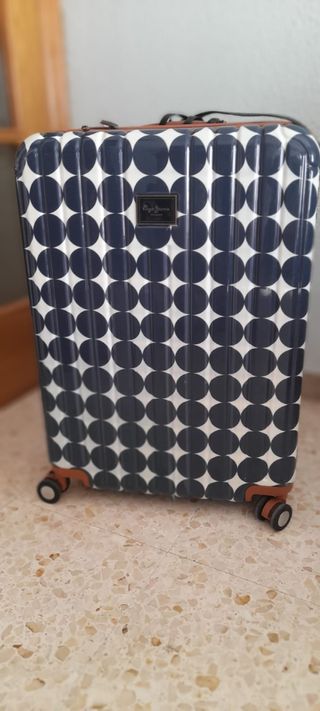 Maleta Pepe Jeans - Azul y Blanca medidas 60×44