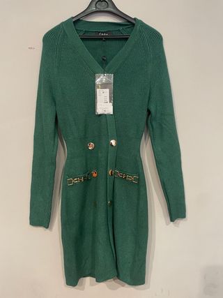 Vestido jersey verde - Talla L/M
