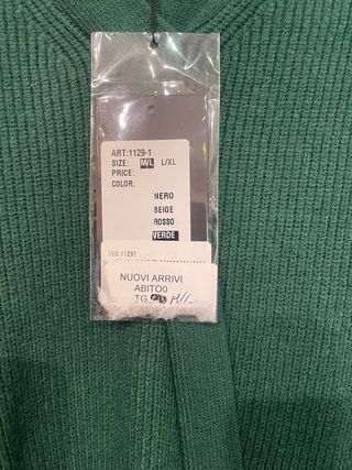 Vestido jersey verde - Talla L/M