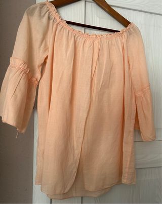 Blusa romántica naranja claro