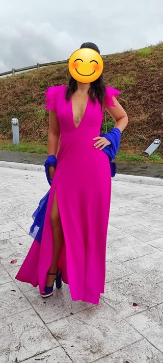 Vestido largo rosa Juan Bernal