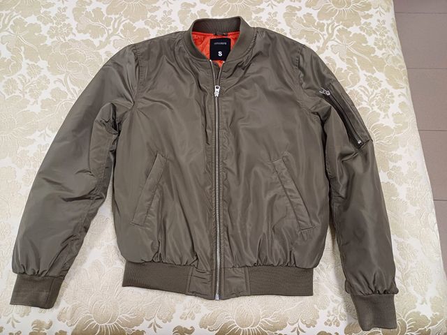 Bomber Terranova colore verde/arancione taglia S.