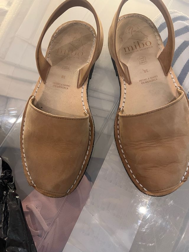 Menorquinas Mibo piel beige - 38