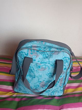Bolso bandolera infantil con estampado azul