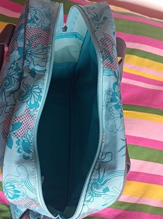 Bolso bandolera infantil con estampado azul