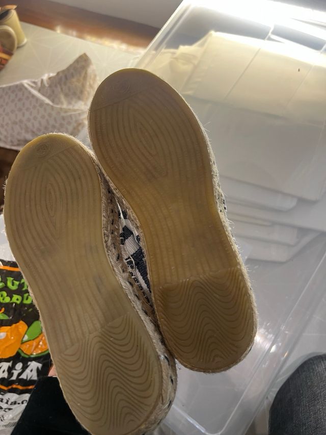 Alpargatas Rayas Azul-Blanco