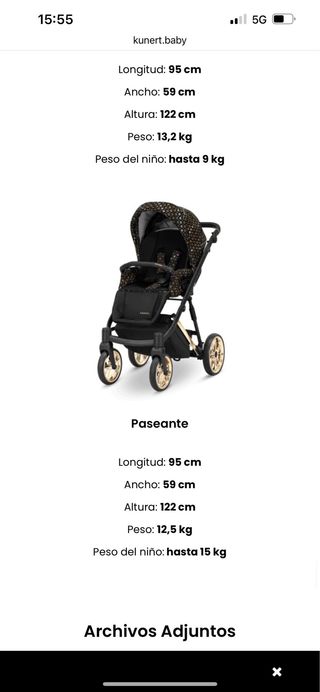 Carro bebe 3 piezas 