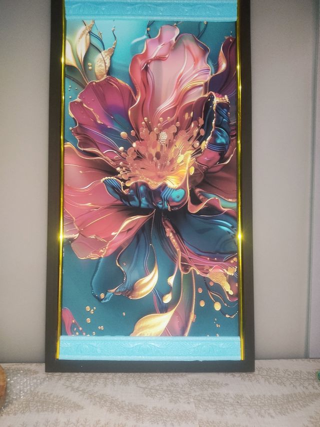 Cuadro marco Lienzo vinílico Flor salvaje y vida