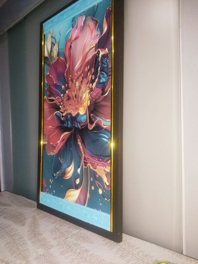 Cuadro marco Lienzo vinílico Flor salvaje y vida