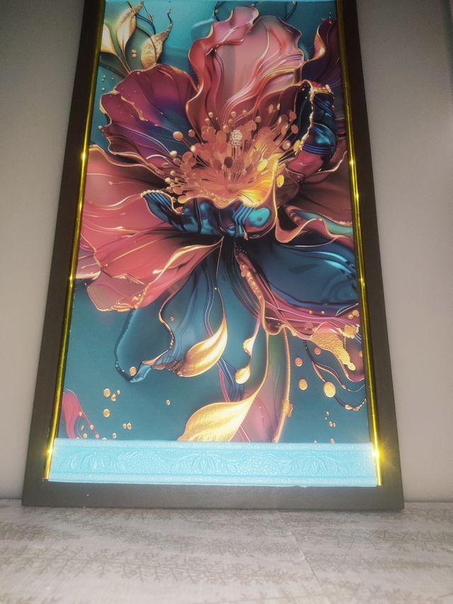 Cuadro marco Lienzo vinílico Flor salvaje y vida