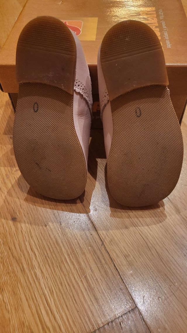 Zapatos niña rosa, talla 20
